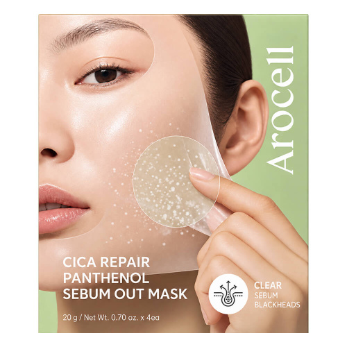 Набор пилинг-масок для глубокого очищения пор Arocell Cica Repair Panthenol Sebum Out Mask
