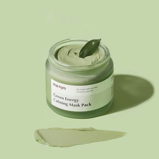 Успокаивающая глиняная маска с зелёным чаем Manyo Green Energy Calming Mask Pack