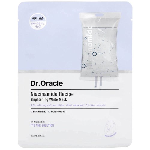 Осветляющая тканевая маска с 5% ниацинамида Dr.Oracle Niacinamide Recipe Brightening White Mask