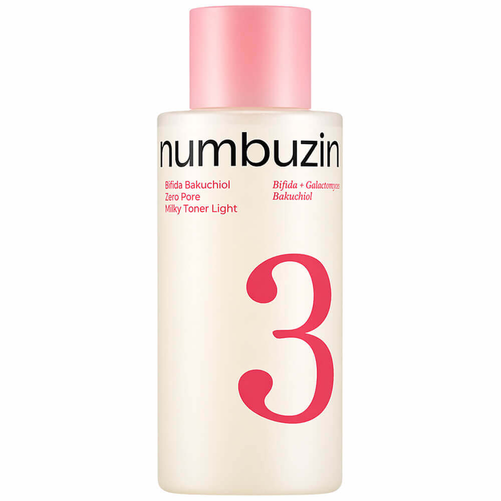 Молочный тонер для сужения пор Numbuzin No.3 Bifida Bakuchiol Zero Pore Milky Toner Light