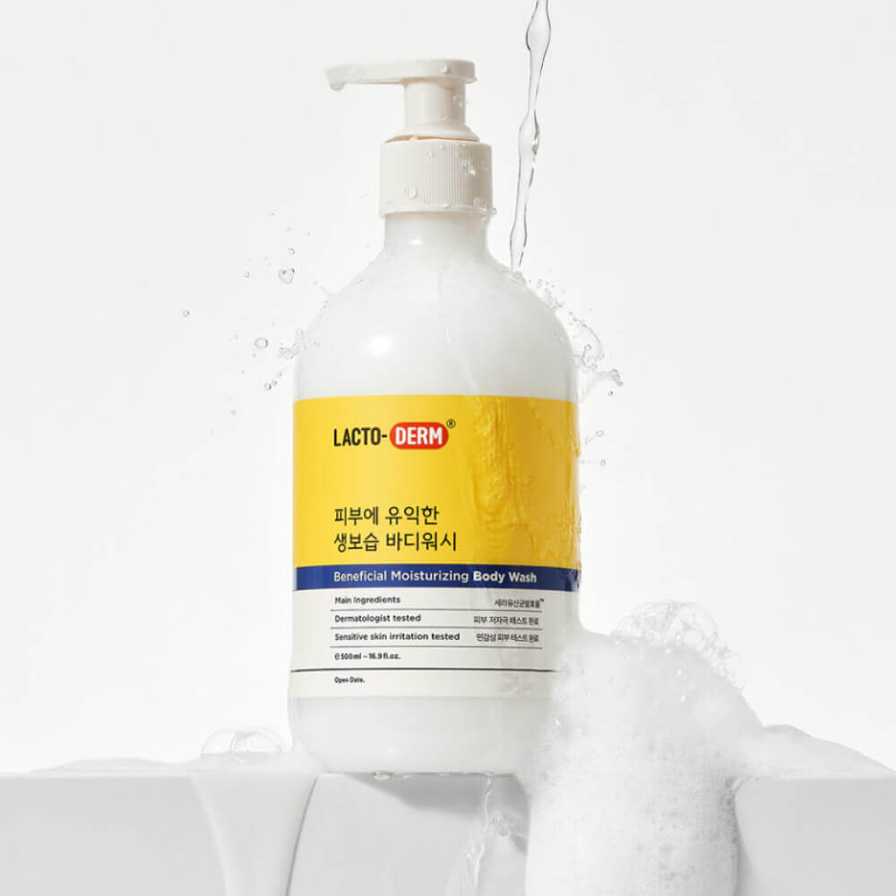 Гель для душа с комплексом пробиотиков LACTODERM Beneficial Moisturizing Skin Wash