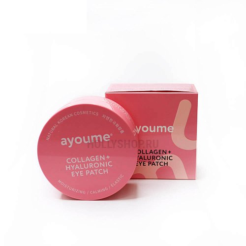 Гидрогелевые патчи с коллагеном и гиалуроновой кислотой Ayoume Collagen + Hyaluronic Eye Patch