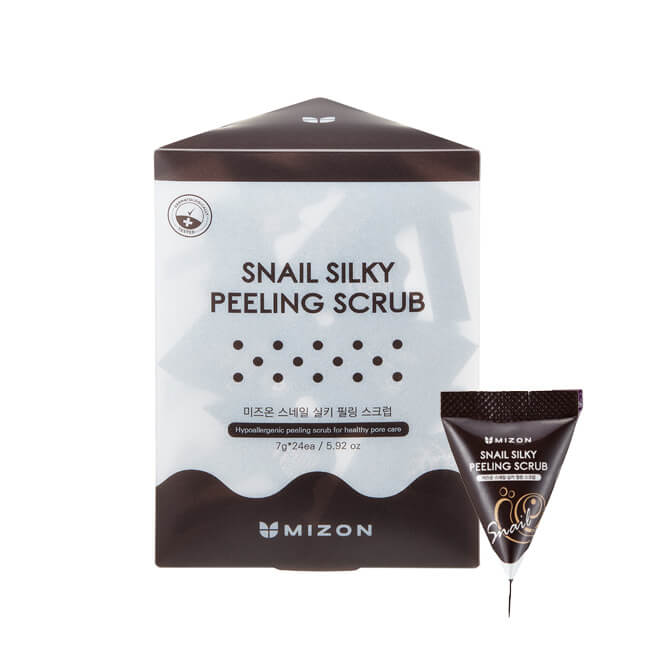 

Скраб в пирамидках с муцином улитки Mizon Snail Silky Peeling Scrub