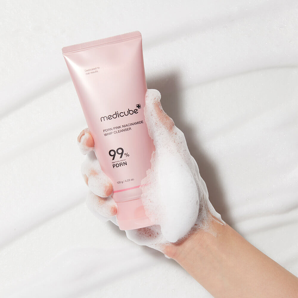 Пенка для умывания с ПДРН medicube PDRN Pink Niacinamide Whip Cleanser