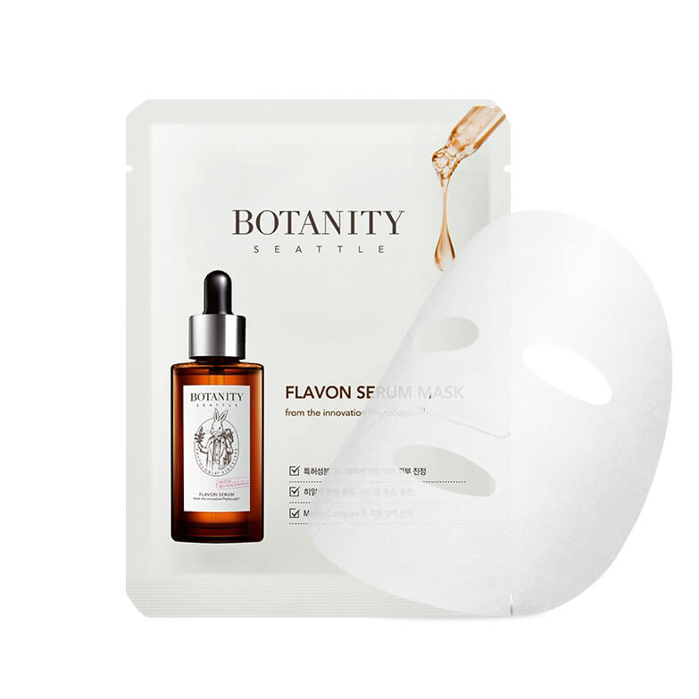 Восстанавливающая тканевая маска для чувствительной кожи Botanity Flavon Serum Mask