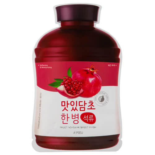 Тканевые маски с уксусом Apieu Fruit Vinegar Sheet Mask (Pomegranate) Гранат