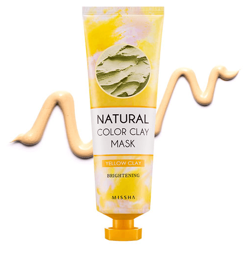 Смываемые маски для лица Missha Natural Color Clay Mask Brightening - Жёлтая маска