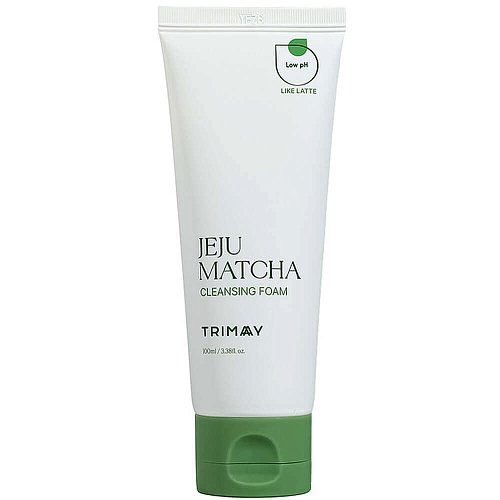 Слабокислотная пенка для умывания с чаем матча Trimay Jeju Matcha Low pH Cleansing Foam