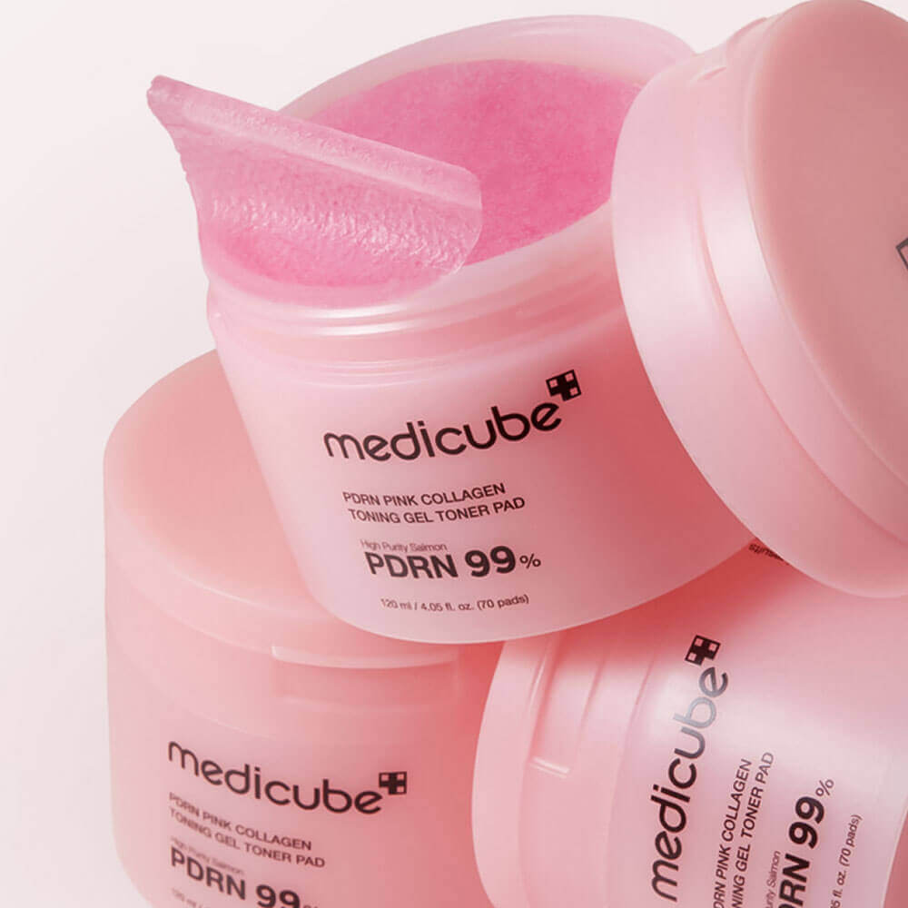 Гелевые тонер-пэды с ПДРН и коллагеном medicube PDRN Pink Collagen Toning Gel Toner Pad