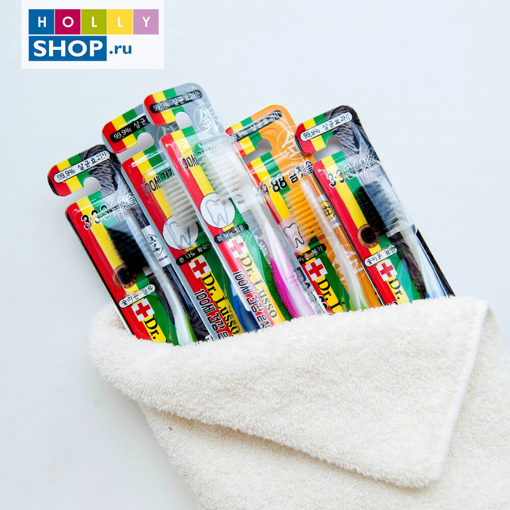 Зубная щётка с серебряным напылением Dr. Lusso Nano Silver Toothbrush