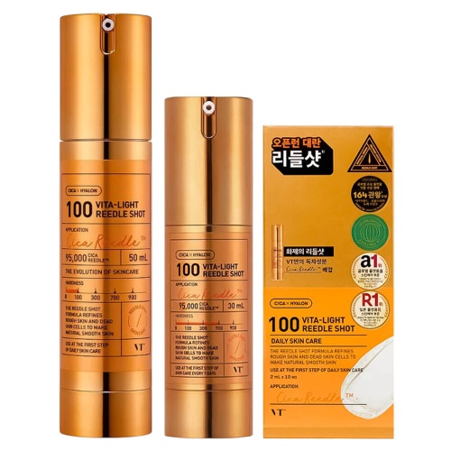 Бустер-сыворотка с микроиглами и витамином C VT Cosmetics Vita-Light Reedle Shot 100