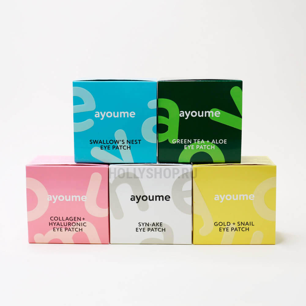 Гидрогелевые патчи с экстрактом алоэ и зеленого чая Ayoume Green Tea + Aloe Eye Patch 