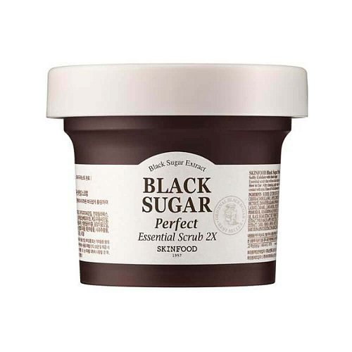 Скраб для лица с чёрным сахаром Skinfood Black Sugar Perfect Essential Scrub 2X