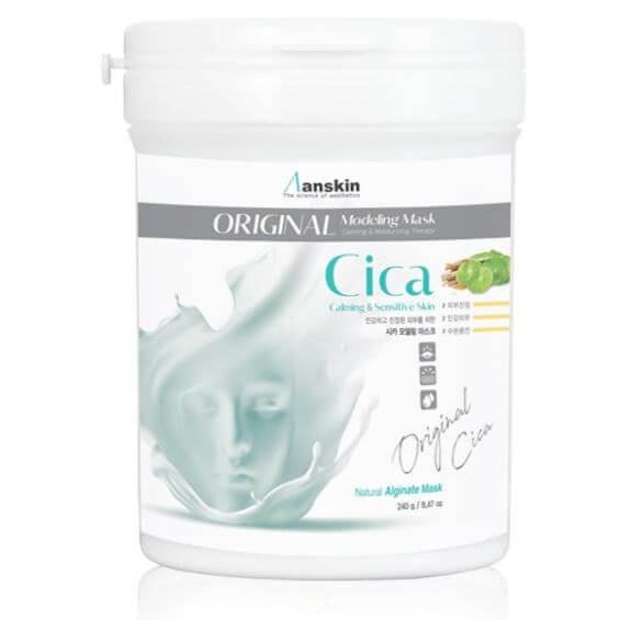 Альгинатная маска с центеллой Anskin Cica Modeling Mask - 240 гр + контейнер