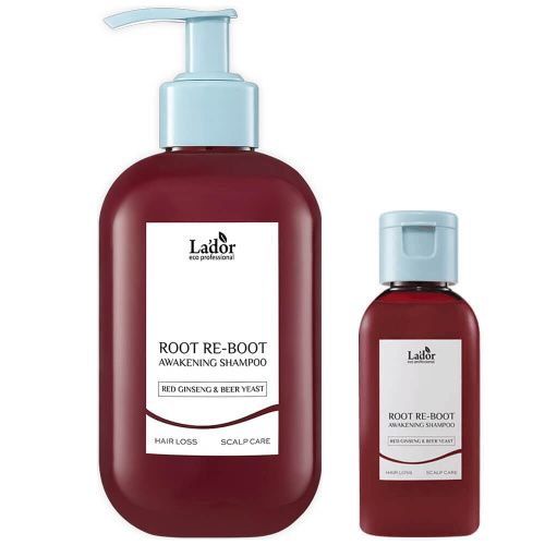 Шампунь с женьшенем для роста волос Lador Root Re-Boot Awakening Shampoo Red Ginseng & Beer Yeast