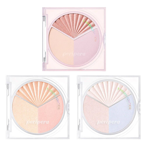 Трёхцветная палетка хайлайтеров Peripera V Highlighter