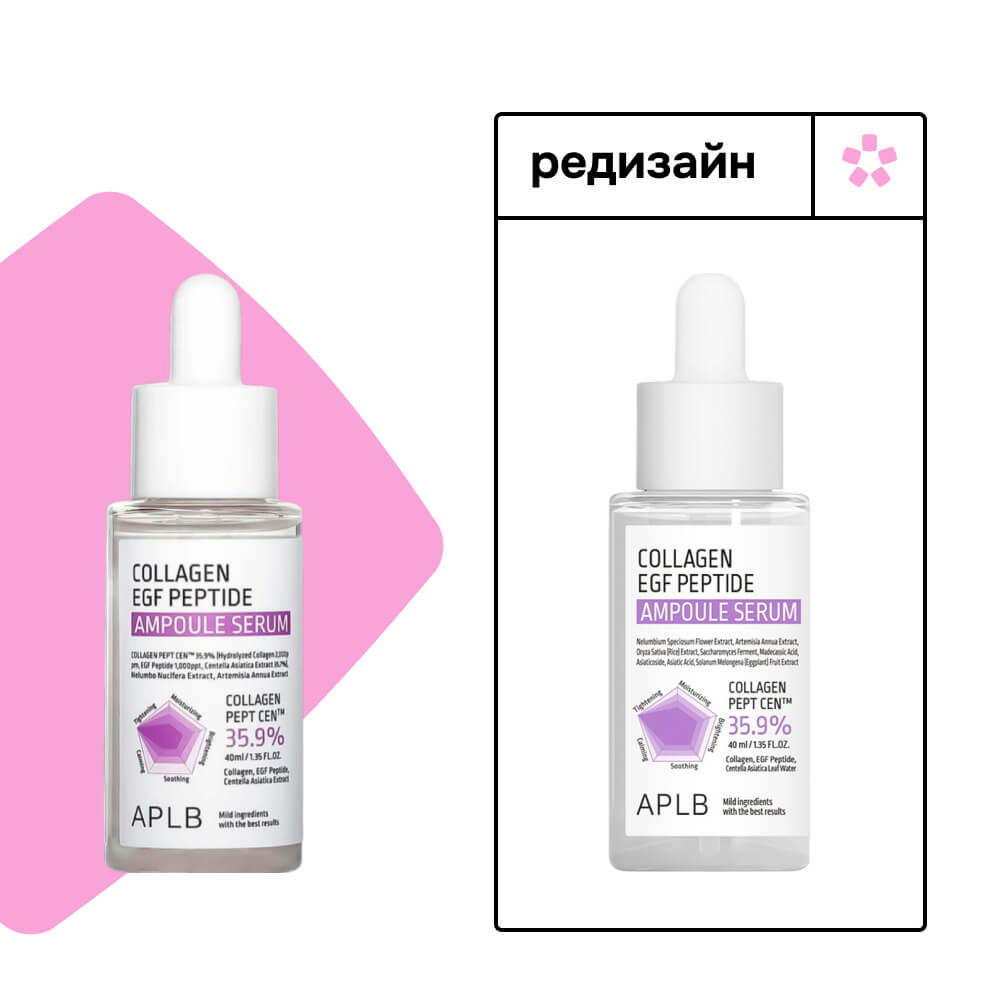 Ампульная сыворотка для упругости кожи с пептидами APLB Collagen EGF Peptide Ampoule Serum