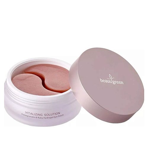 Омолаживающие гидрогелевые патчи с гранатом и пудрой рубина BeauuGreen Pomegranate Ruby Eye Patch