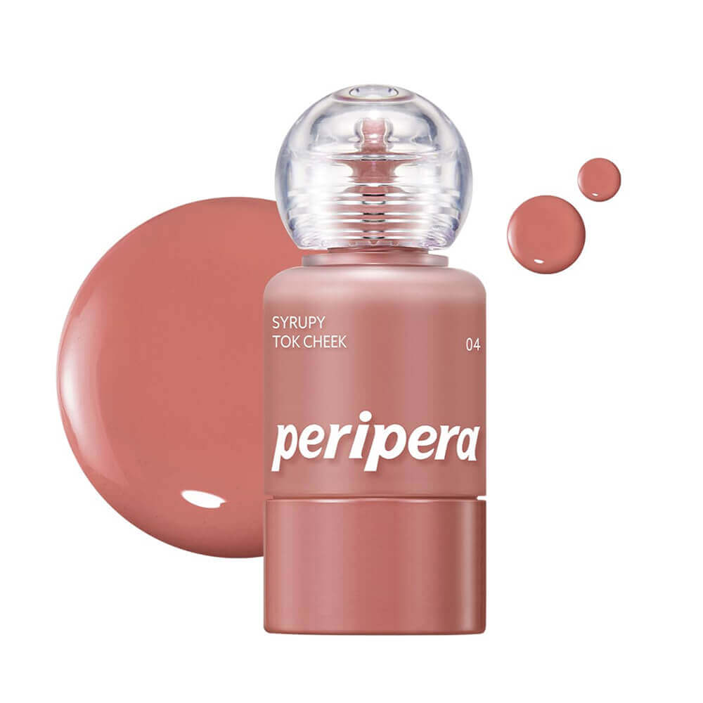 Жидкие румяна с влажным финишем Peripera Syrupy Tok Cheek 04 Sunshine Fig