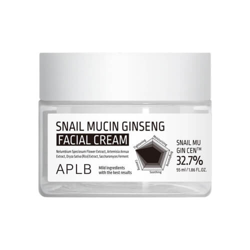 Крем для лица с муцином улитки и женьшенем APLB Snail Mucin Gingseng Facial Cream