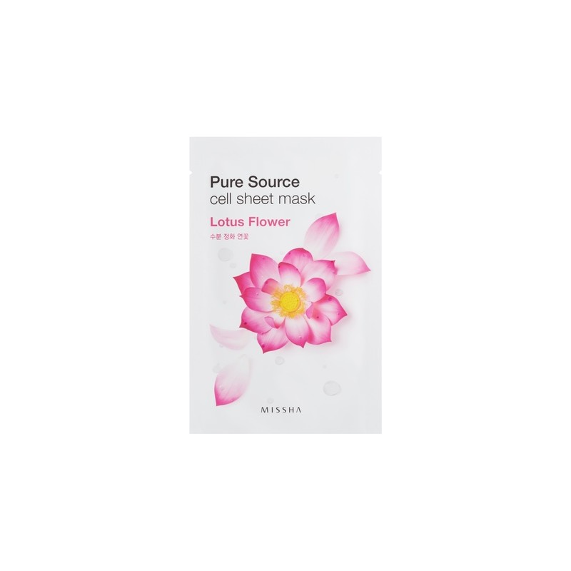 Тканевые маски Missha Pure Source Cell Sheet Mask Lotus - Лотос