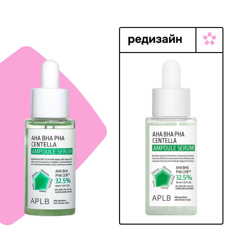 Успокаивающая ампульная сыворотка APLB AHA BHA PHA Centella Ampoule Serum