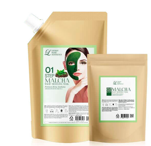 Гелевые моделирующие альгинатные маски Lindsay Magic Modeling Mask Зелёный чай