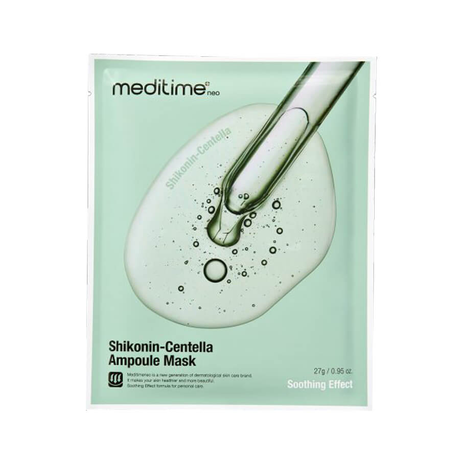 Ампульная тканевая маска с центеллой Meditime Shikonin-Centella Ampoule Mask