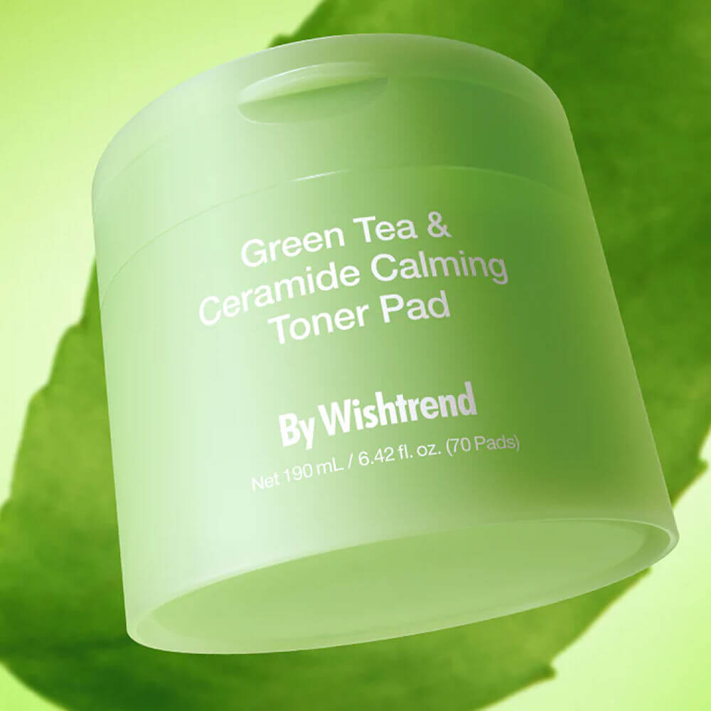 Успокаивающие пэды с зелёным чаем и церамидами By Wishtrend Green Tea & Ceramide Calming Toner Pad