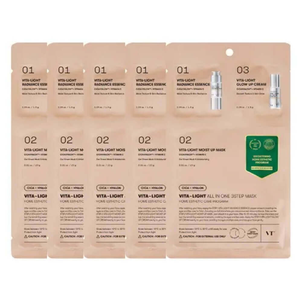 КОРОБКА Трёхступенчатый набор для сияния кожи VT Cosmetics Vita-Light All In One 3Step Mask