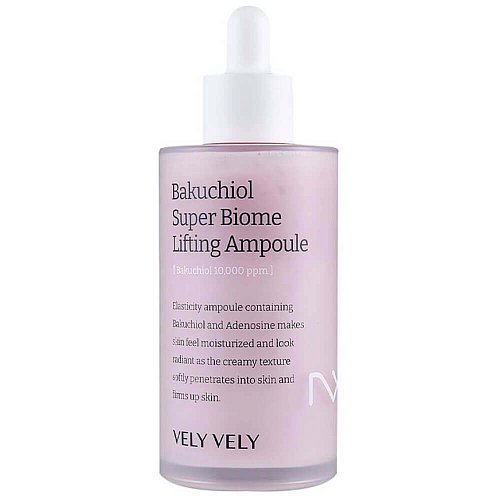 Лифтинг-сыворотка с бакучиолом и пептидами Vely Vely Bakuchiol Super Biome Lifting Ampoule