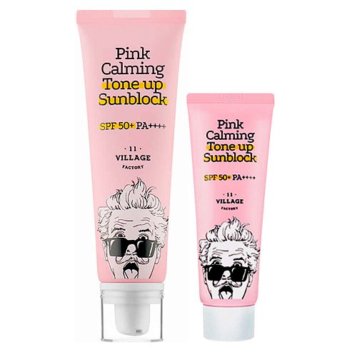 Санблок для проблемной и чувствительной кожи Village 11 Factory Pink Calming Sun Block SPF50+ PA++++