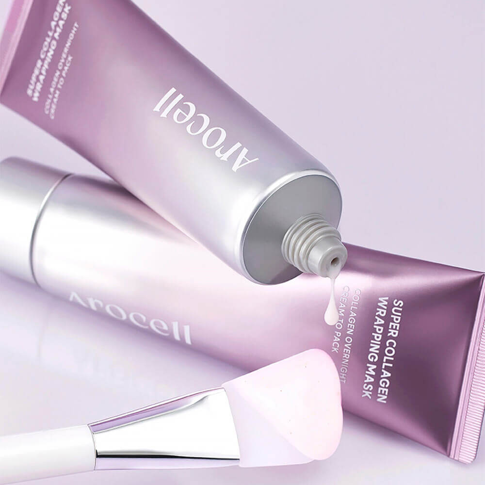 Коллагеновая маска-плёнка для сияния кожи Arocell Super Collagen Wrapping Mask