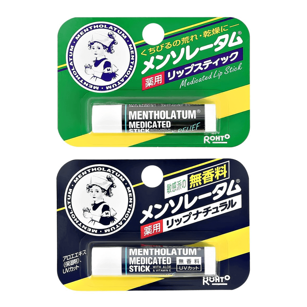 Восстанавливающие бальзамы для губ в стике Mentholatum Medicated Lip Stick