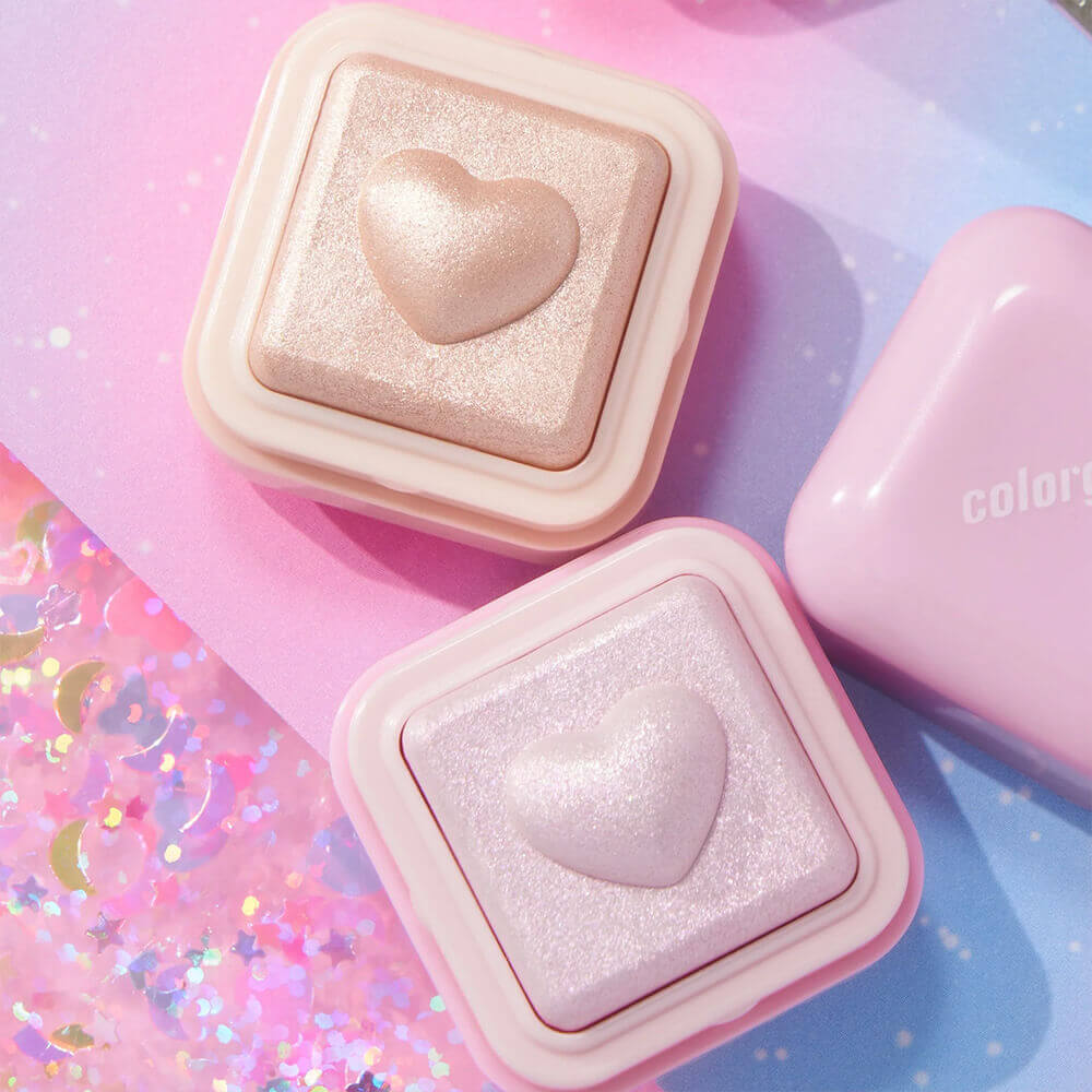 Компактный хайлайтер для лица colorgram Milk Bling Heartlighter