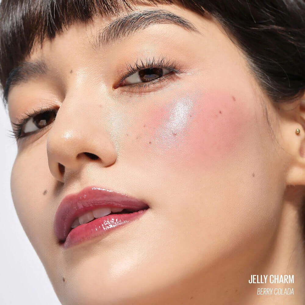 Тинт для макияжа губ и щёк Kaja Jelly Charm Glazed Lip Stain & Blush With Keychain