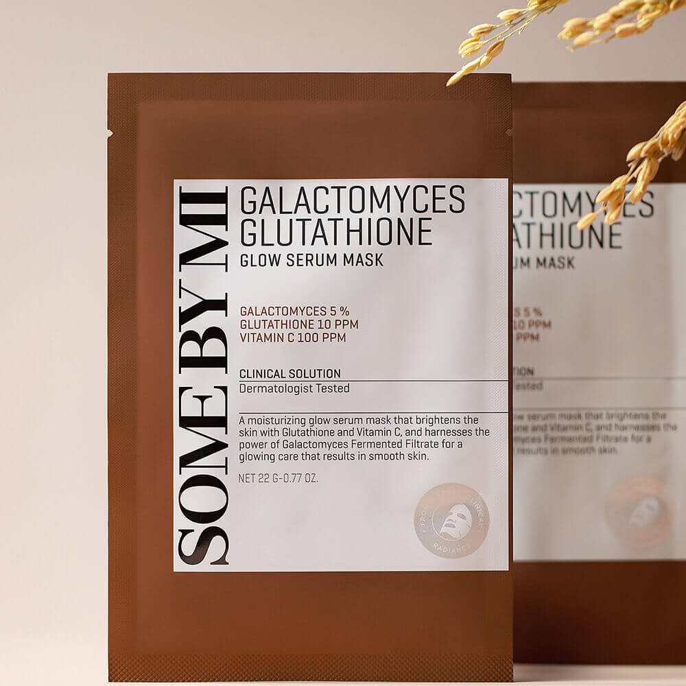 Осветляющая тканевая маска с галактомисисом Some By Mi Galactomyces Glutathione Glow Serum Mask