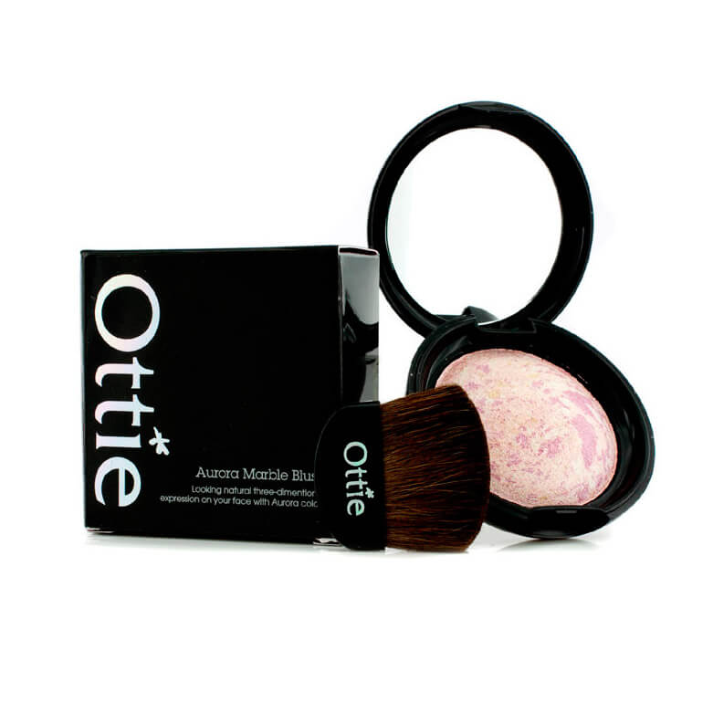 Мраморные запеченные румяна Ottie Marble Blusher - 02. Сияющий розовый (Glam Pink)