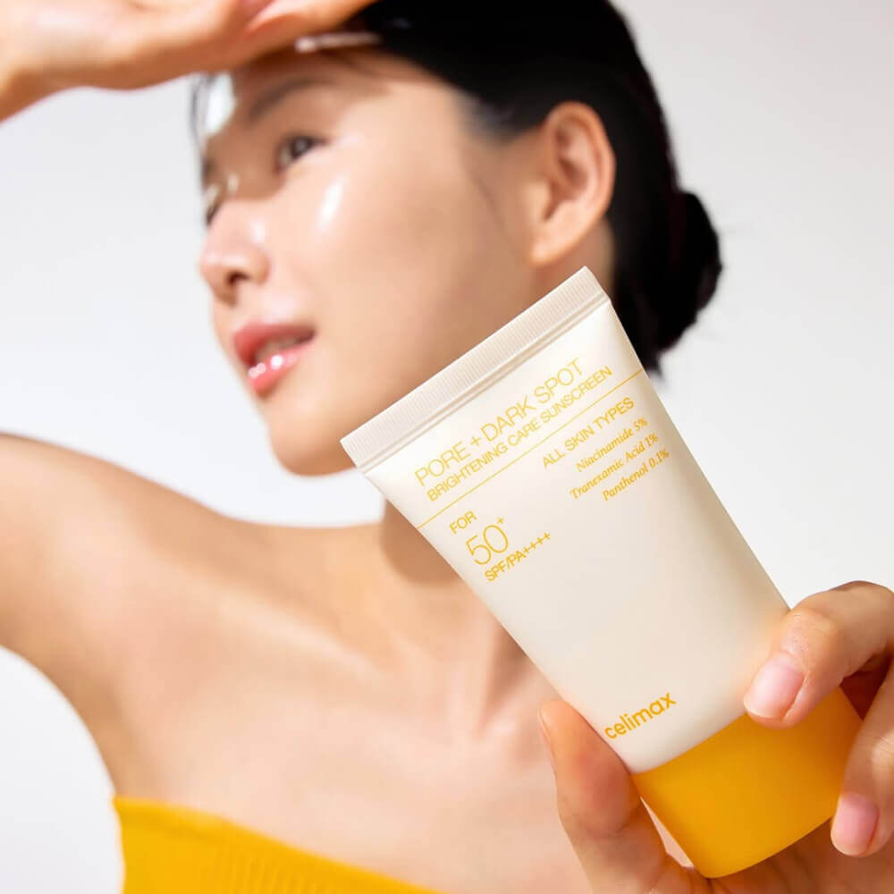 Осветляющий солнцезащитный крем Celimax Pore+Dark Spot Brightening Care Sunscreen SPF50+ PA++++