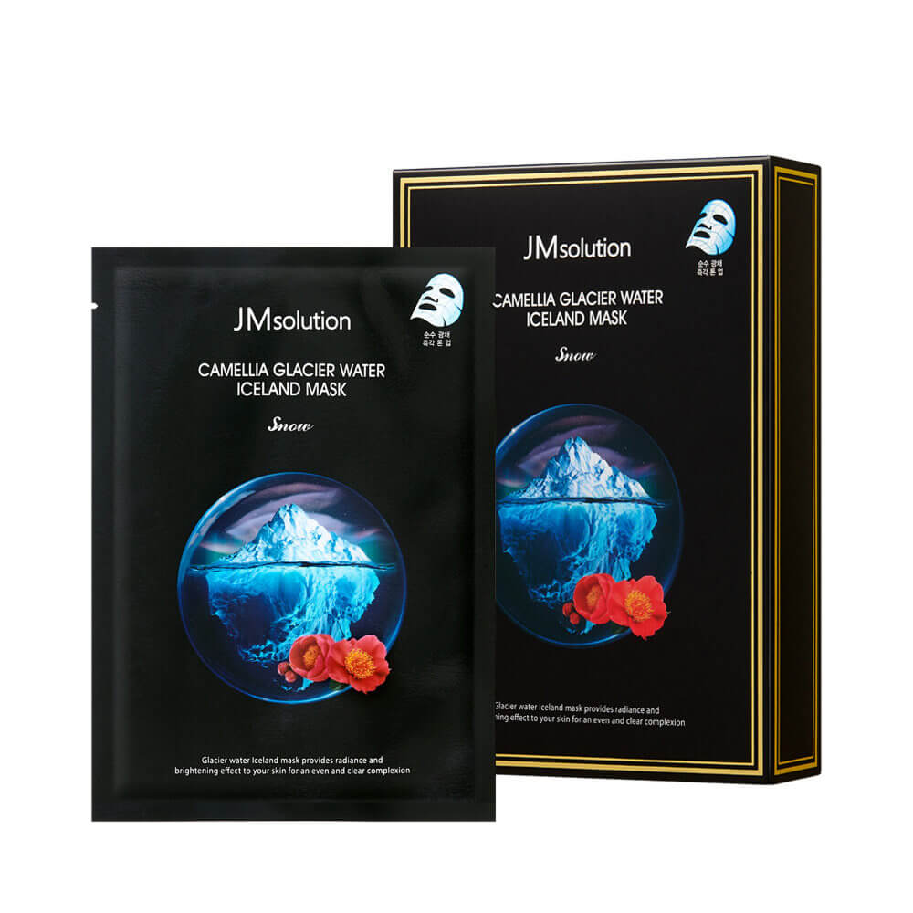 КОРОБКА Тонизирующая тканевая маска с экстрактом камелии JMsolution Camellia Glacier Water Iceland Mask