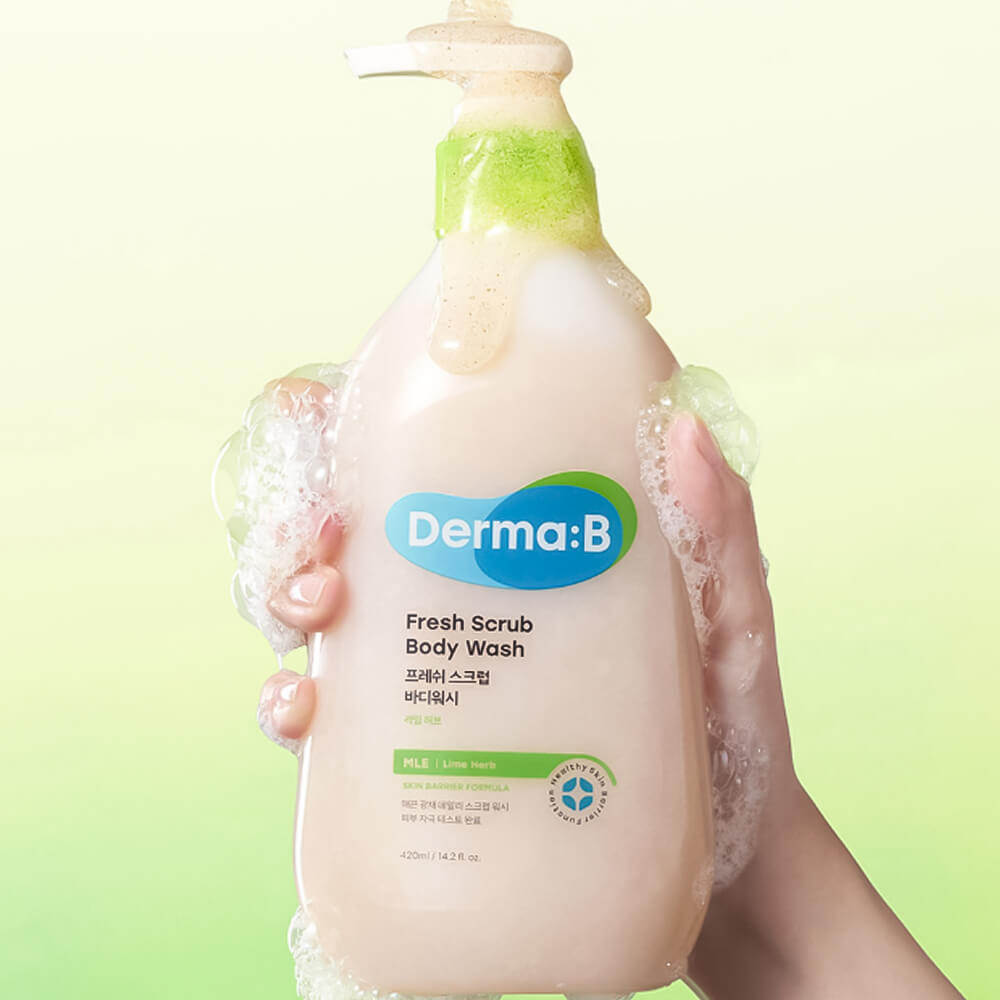 Ламеллярный освежающий гель-скраб для душа Derma:B Fresh Scrub Body Wash