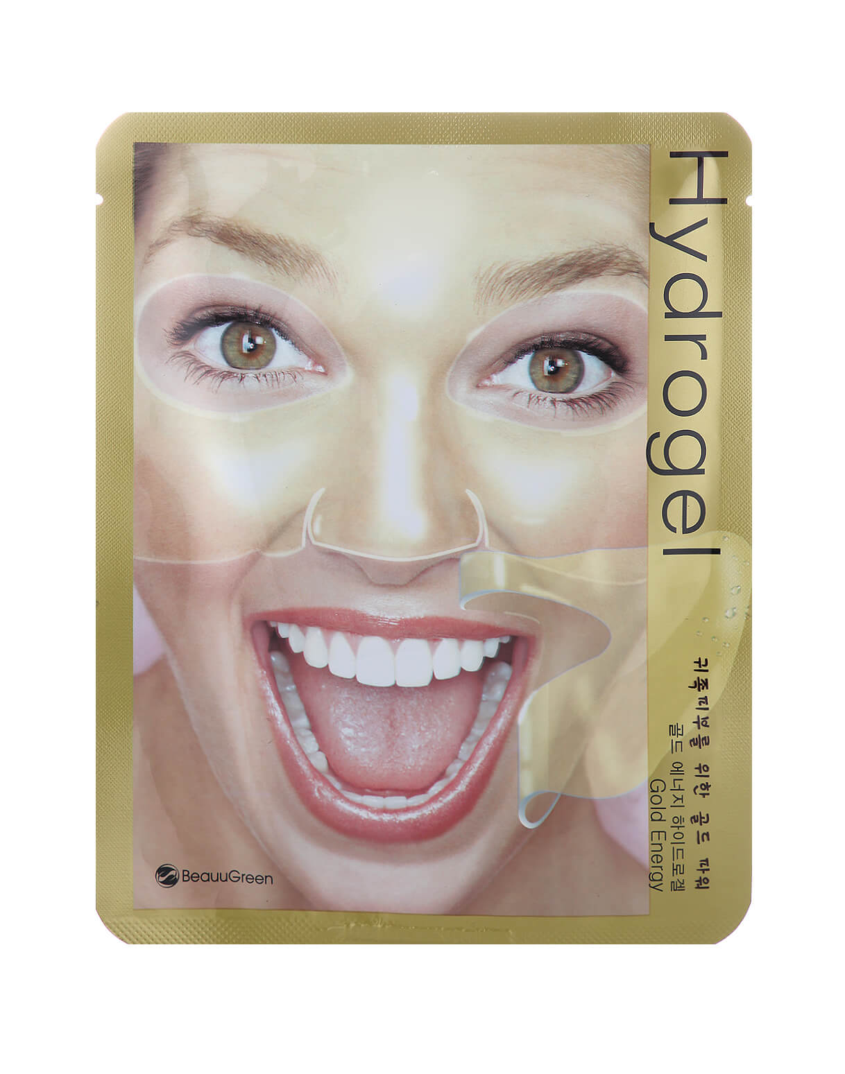 Гидрогелевая маска с золотом для эластичности кожи Beauugreen Hydrogel Mask (Gold Energy)