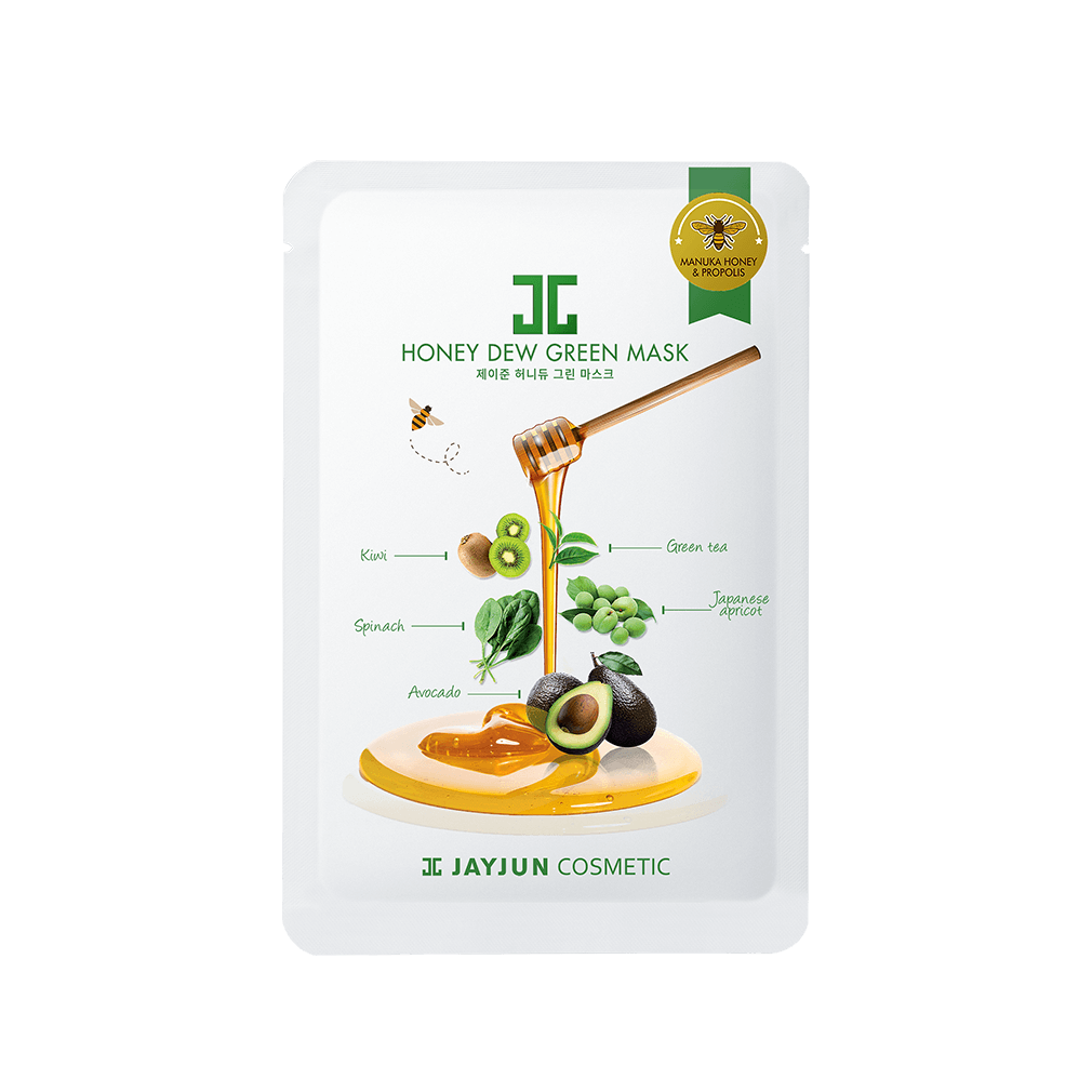 Успокаивающая целлюлозная маска с зеленым комплексом Jayjun Cosmetic Honey Dew Green Mask
