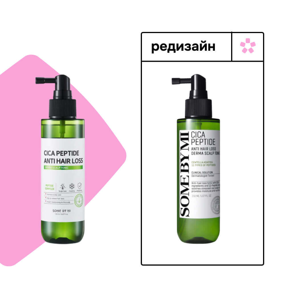 Укрепляющий тоник для волос с центеллой и пептидами Some By Mi Cica Peptide Anti Hair Loss Derma Scalp Tonic