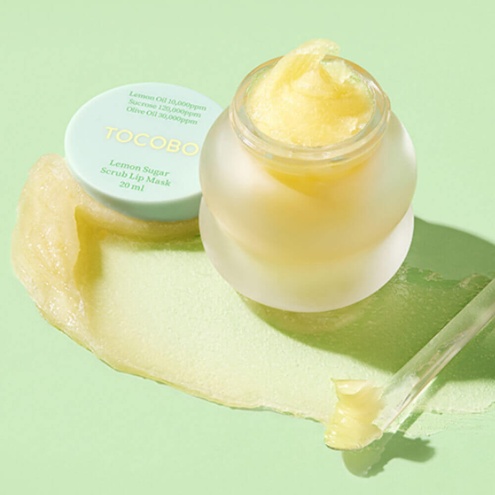 Несмываемая сахарная маска-скраб для губ Tocobo Lemon Sugar Scrub Lip Mask