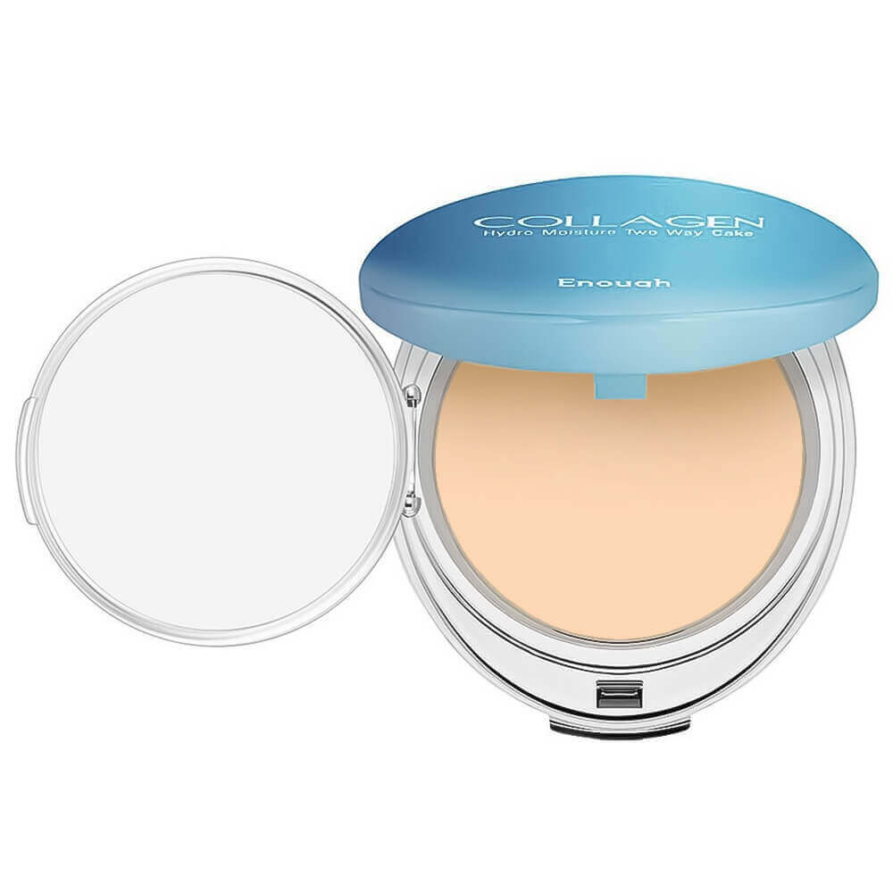 Увлажняющая пудра со сменным блоком Enough Collagen Hydro Moisture Two Way Cake SPF25 PA++ Тон 23
