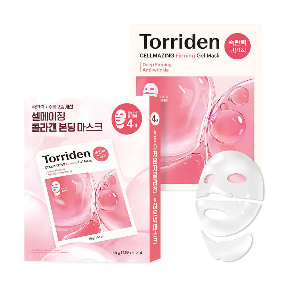 КОРОБКА Подтягивающая гидрогелевая маска для лица и шеи Torriden Cellmazing Firming Gel Mask