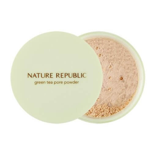 Рассыпчатая пудра с экстрактом зелёного чая Nature Republic Botanical Green Tea Pore Powder