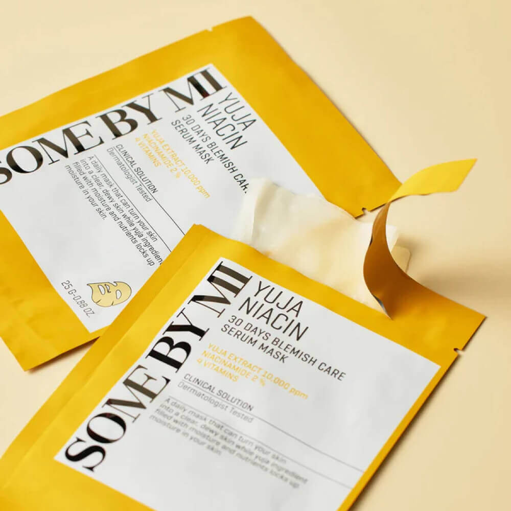 Осветляющая маска с ниацинамидом и юдзу Some By Mi Yuja Niacin 30days Blemish Care Serum Mask