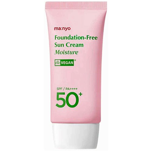 Увлажняющий солнцезащитный крем с тоном Manyo Foundation-Free Sun Cream Moisture SPF50+ PA++++